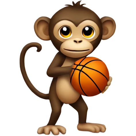 Monkey with a basketball  emoji