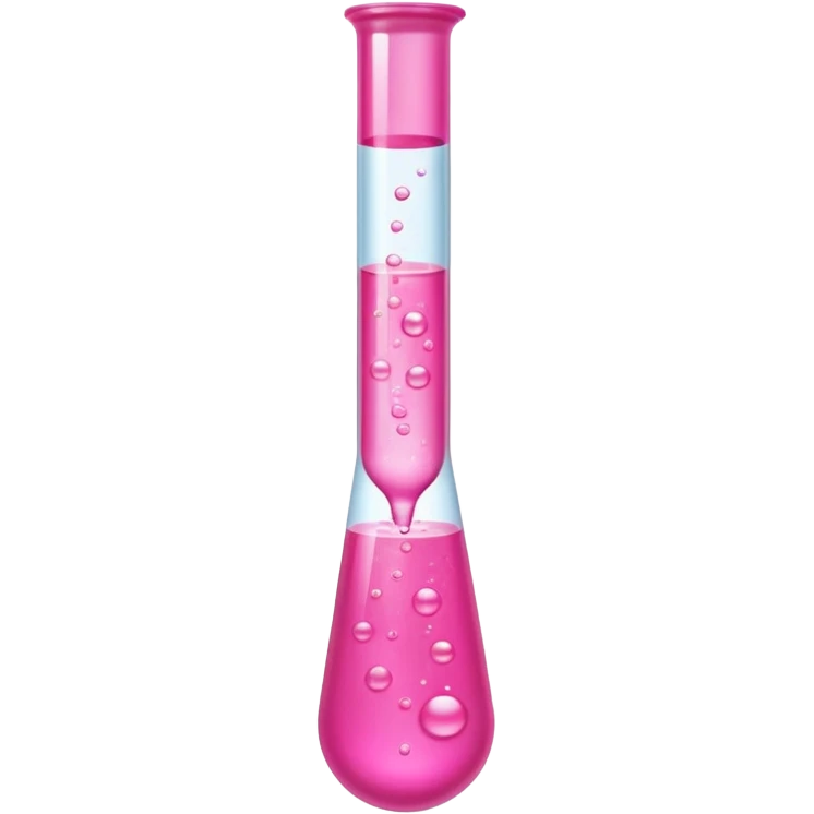 pink liquid in test tube simple bubbling emoji