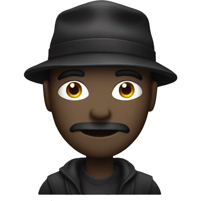 Black and white robber emoji