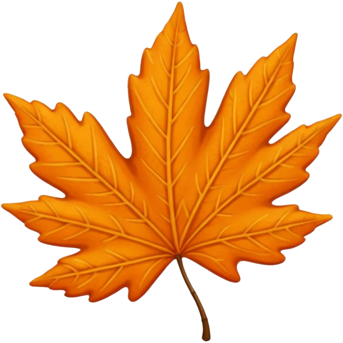 leaf orange emoji