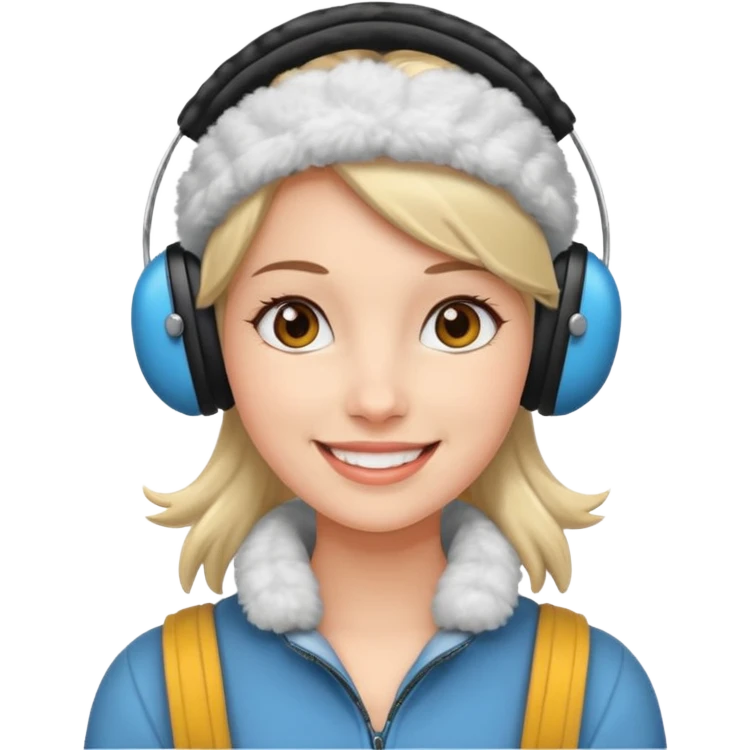 woman wearing earmuff emoji