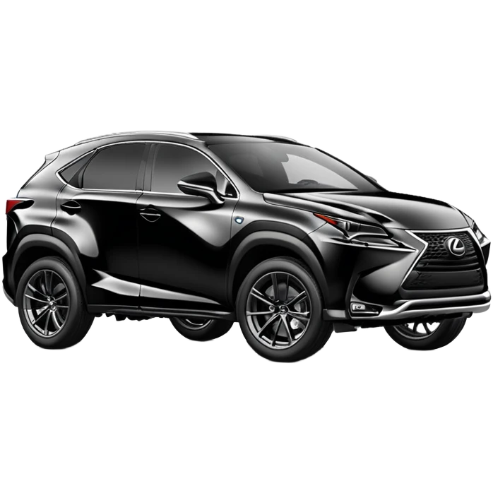 black lexus Nx with TE rims emoji