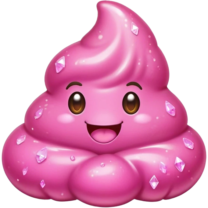 pink sparkle cute poo emoji
