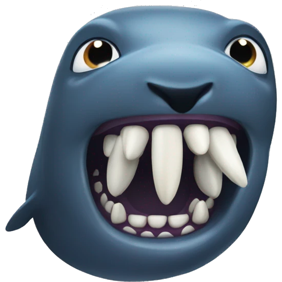 monster seal teeth emoji