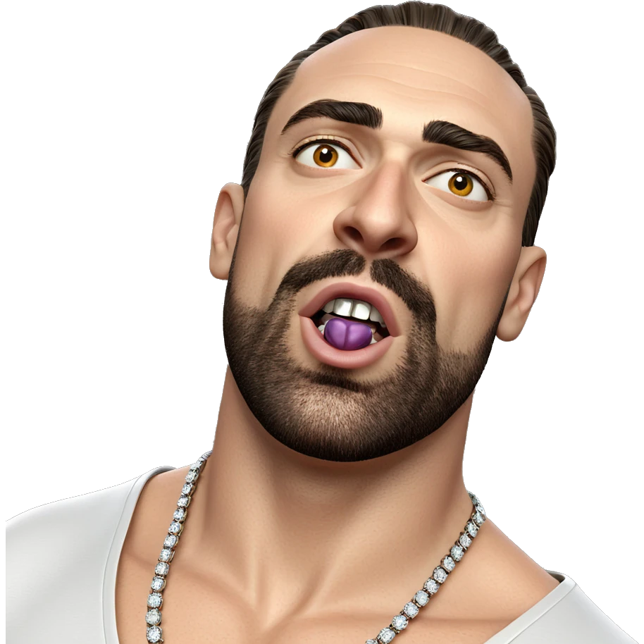 mature male portrait with jewelry emoji