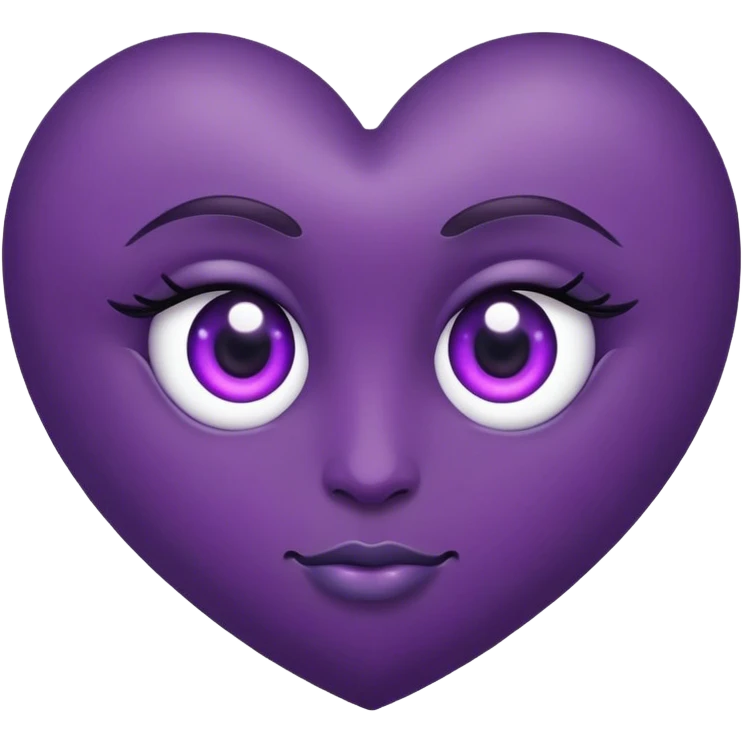 Purple Heart with one eye emoji