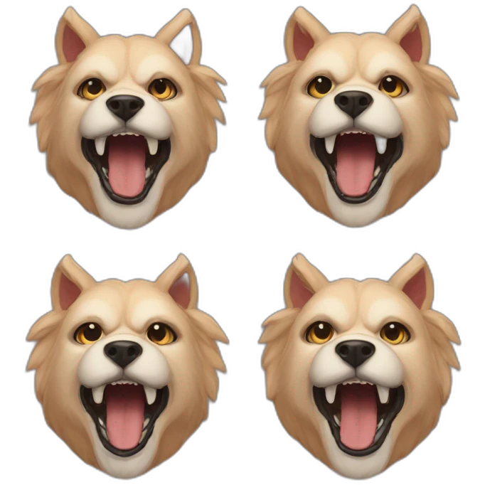 Cerberus with cat head emoji