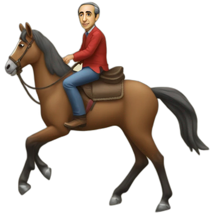 Éric Zemmour sur un chameau emoji