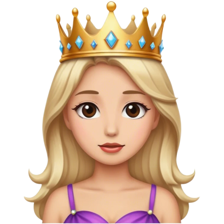 blonde women wearing crown  emoji