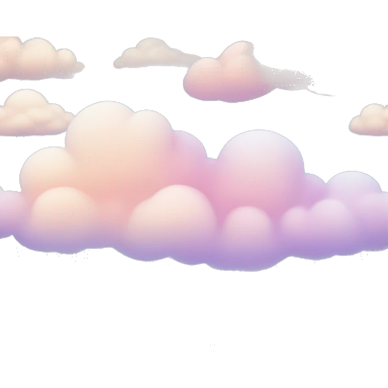 Cute pastel gradient fluffy clouds  emoji