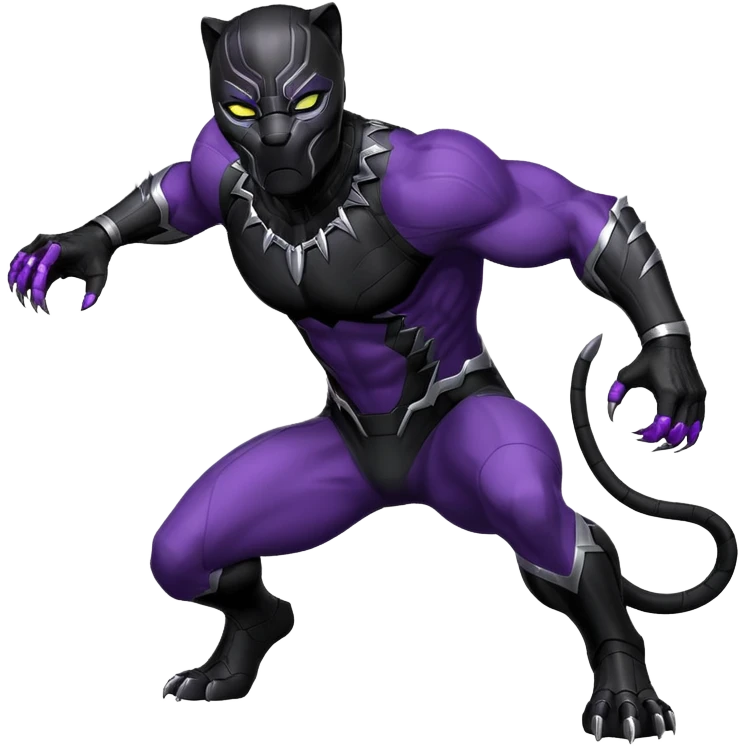 Black panther doing signature move emoji