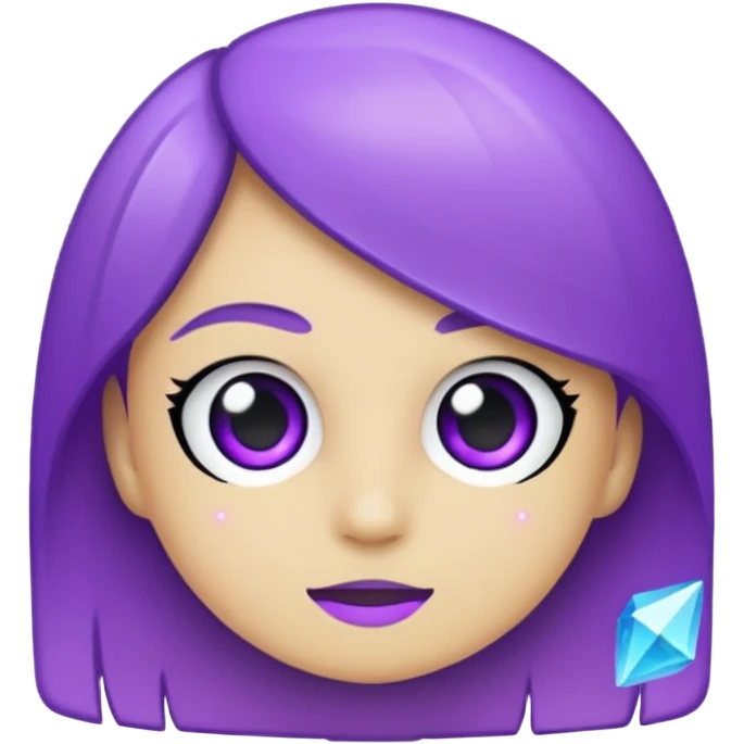 glitter purple and cian lixeira emoji