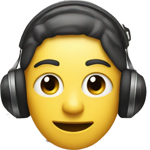 Music and face emoji