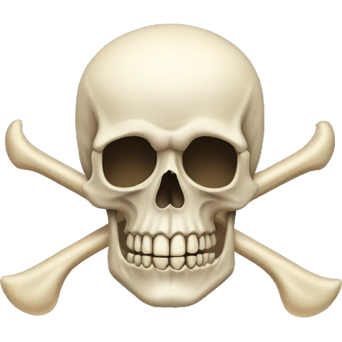 Scull with bow emoji