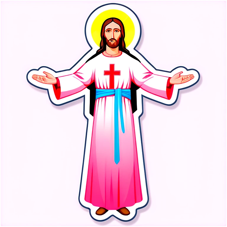Rosa claro Jesús  emoji