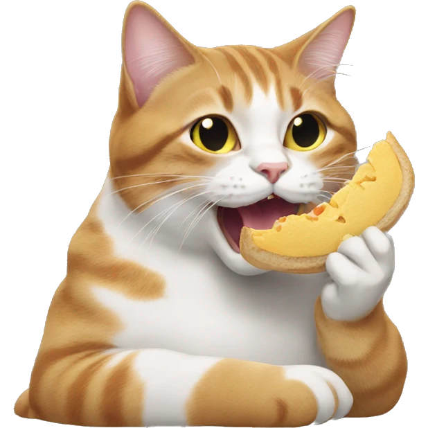 Cat eating everything around it emoji