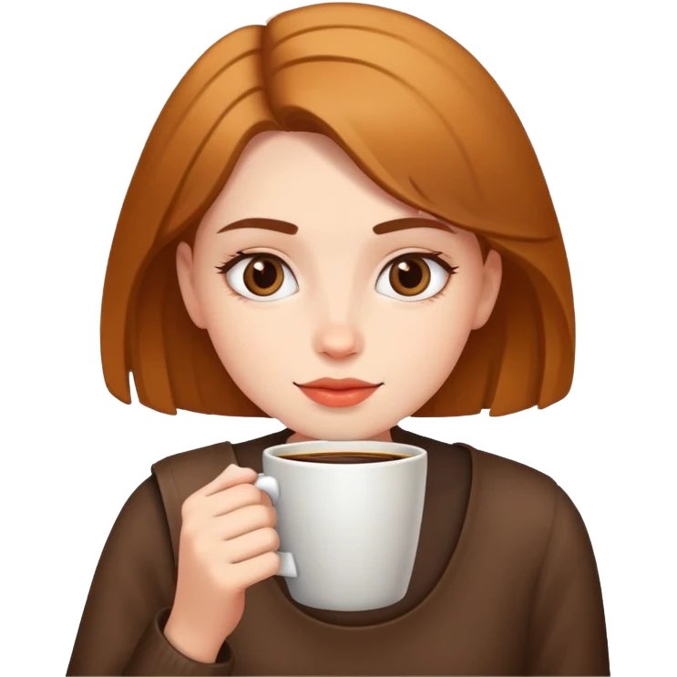 Девочка с кофе emoji