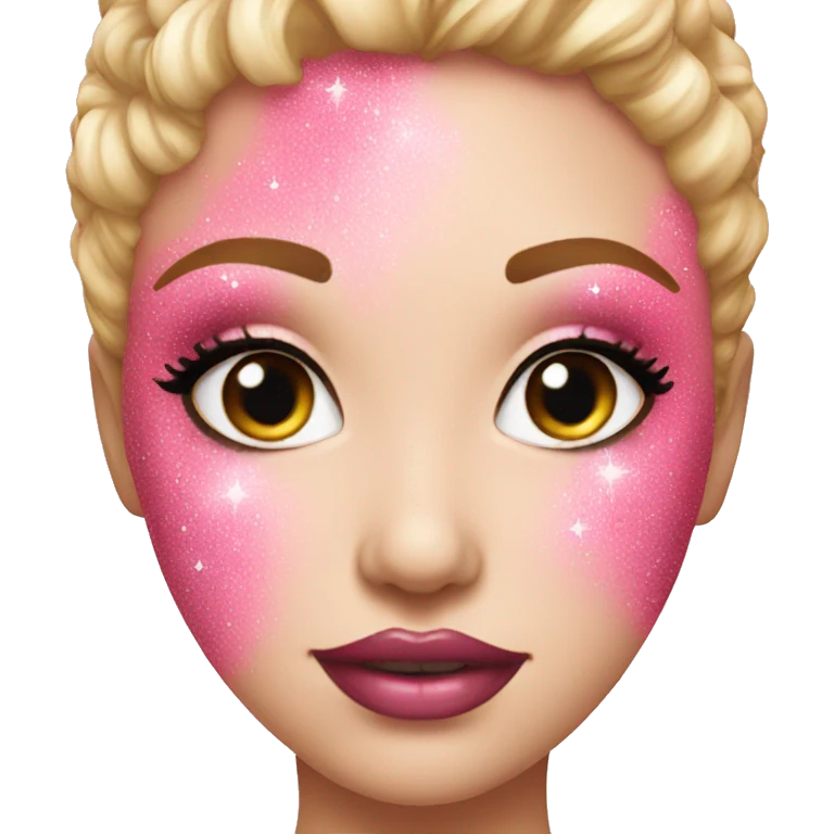 pink gloss with glitter emoji