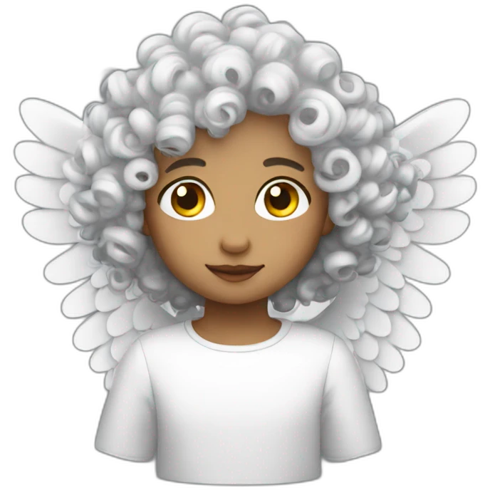 Curly angel  emoji