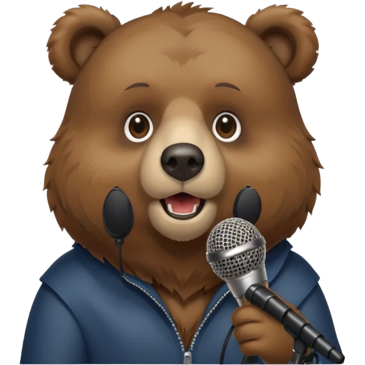 bear with mic emoji