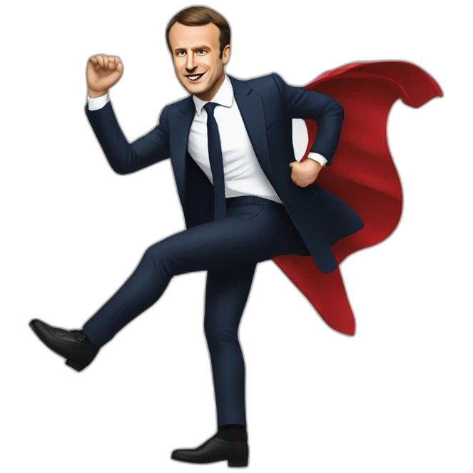 Emmanuel macron kick ellon musk emoji