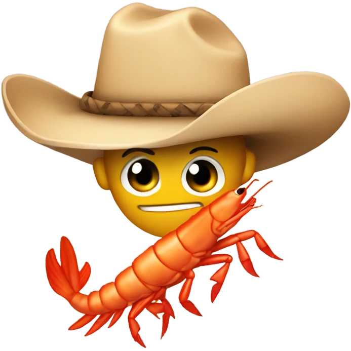 Cowboy shrimp emoji