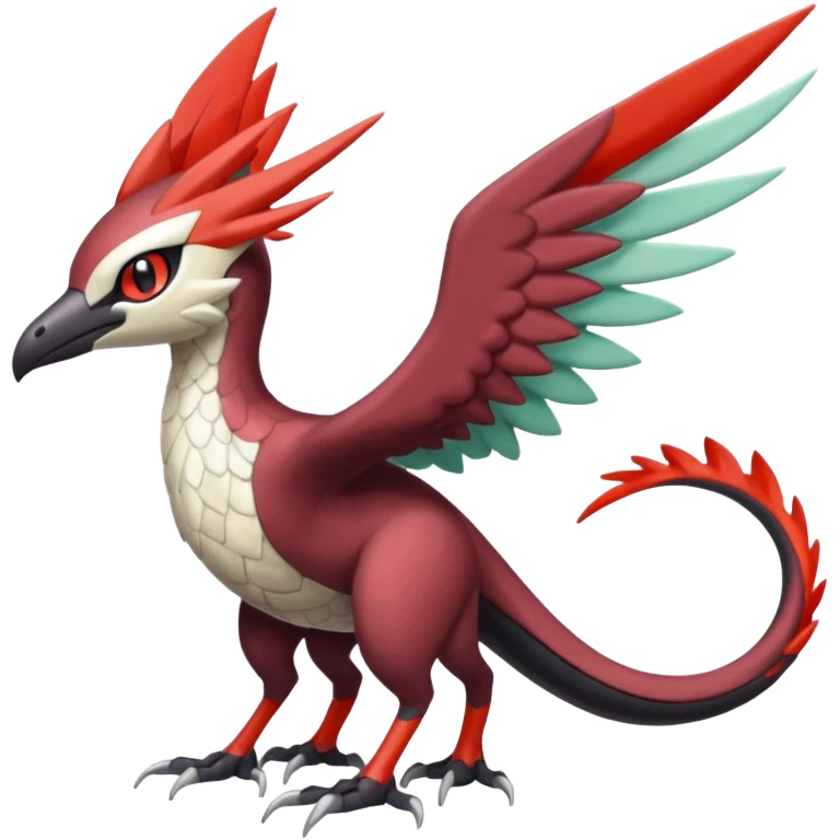 Trico-Meloetta-Latias-Nargacuga-Noivern-hybrid-fusion-creature, full body emoji