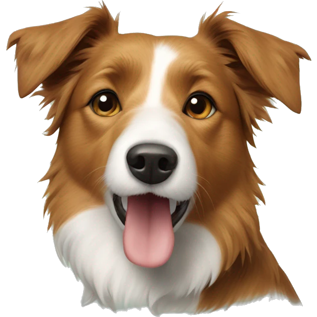 Border collie Irish terrier mix dog emoji