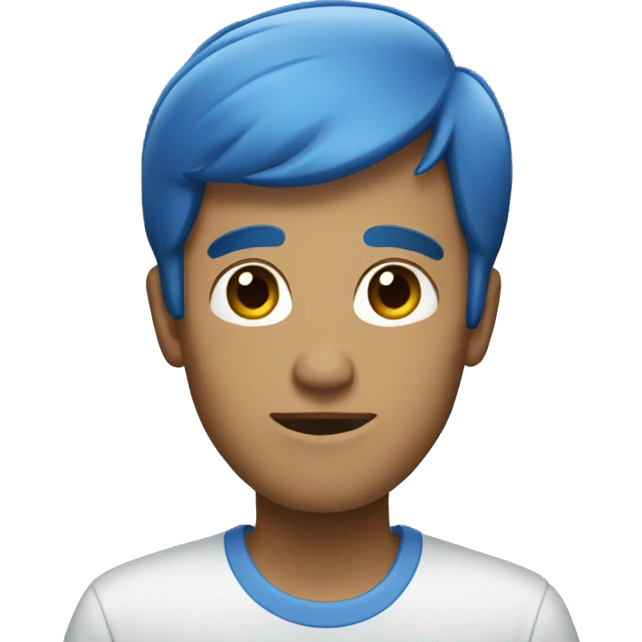 A blue iPhone 15 emoji