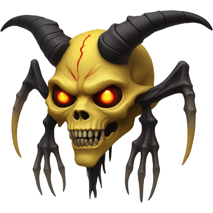 Yellow demon emoji