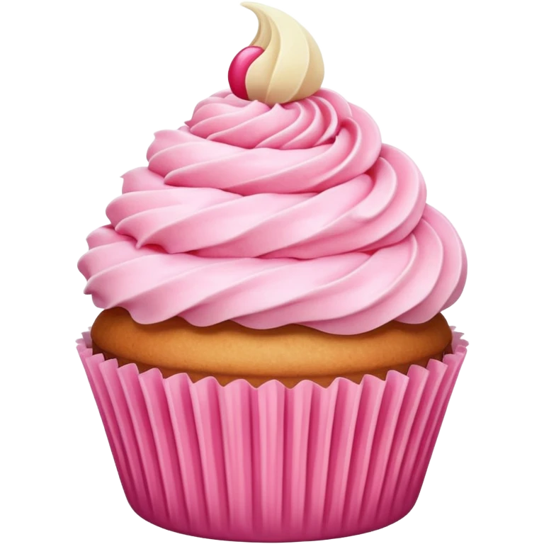 Cupcake with pink icing emoji