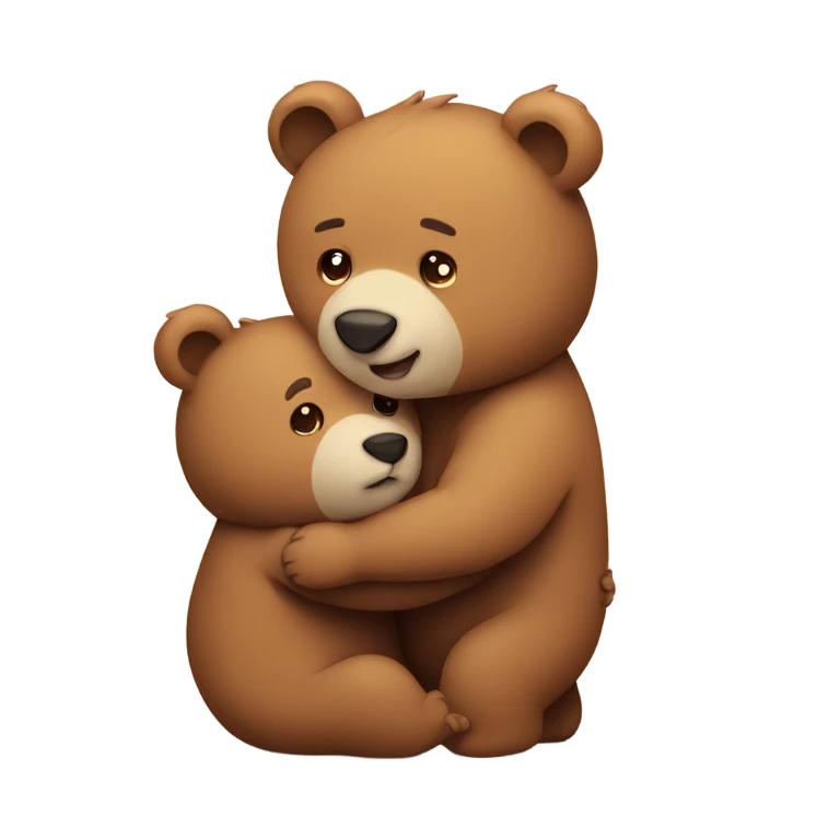 Bears hugging cute  emoji