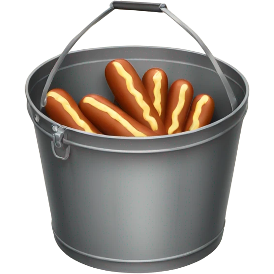Bucket with hotdogs in it emoji