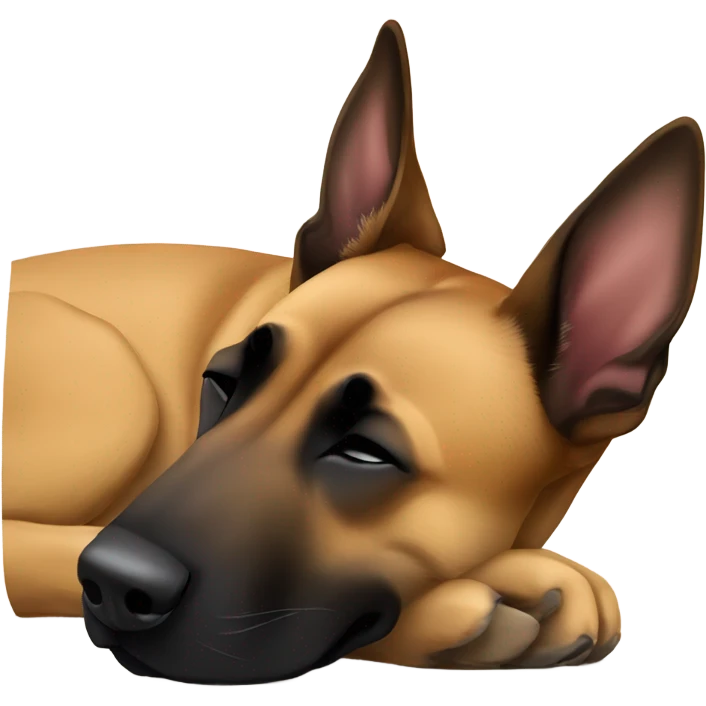 Belgian malinois is sleeping emoji