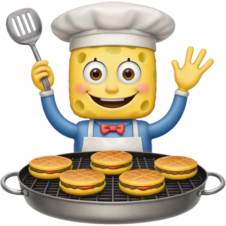 SpongeBob cooking Krabby patties emoji