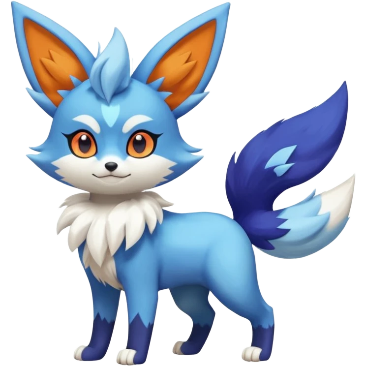 Glaceon-Fennekin-Meowstic-Fakémon-hybrid-creature (full body)  emoji