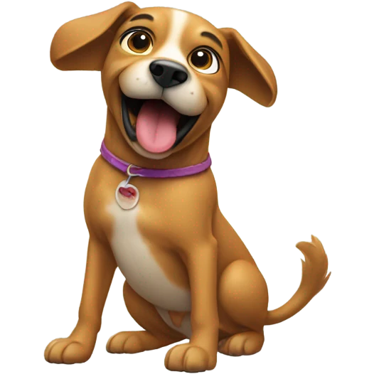 A dog twerking emoji