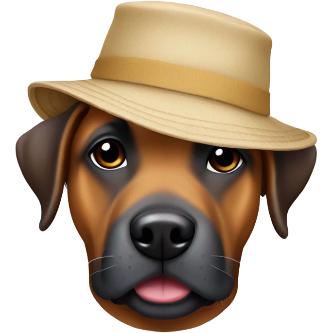 Dog with bucket hat emoji