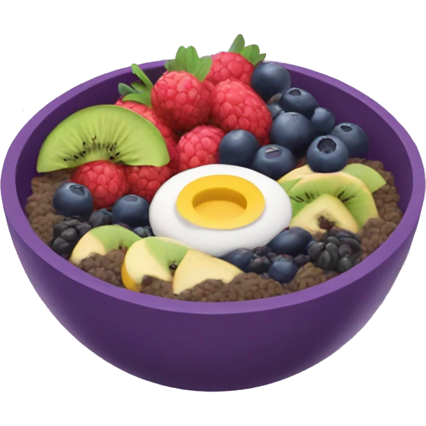 Açaí bowl with toppings emoji