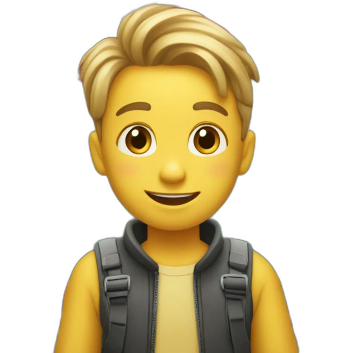enfant dans un parc d'attraction emoji