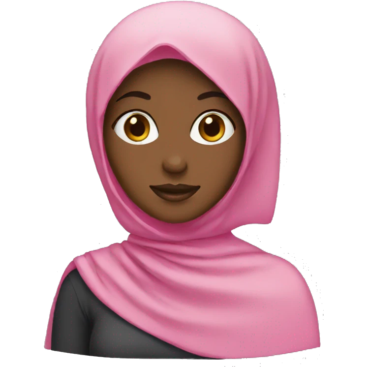 Girl with pink hijab emoji