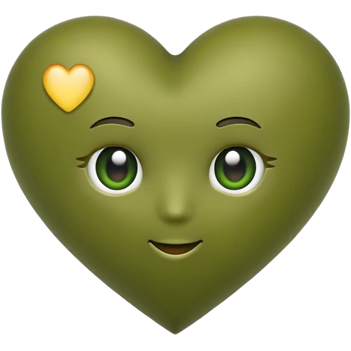 Olive green Heart emoji