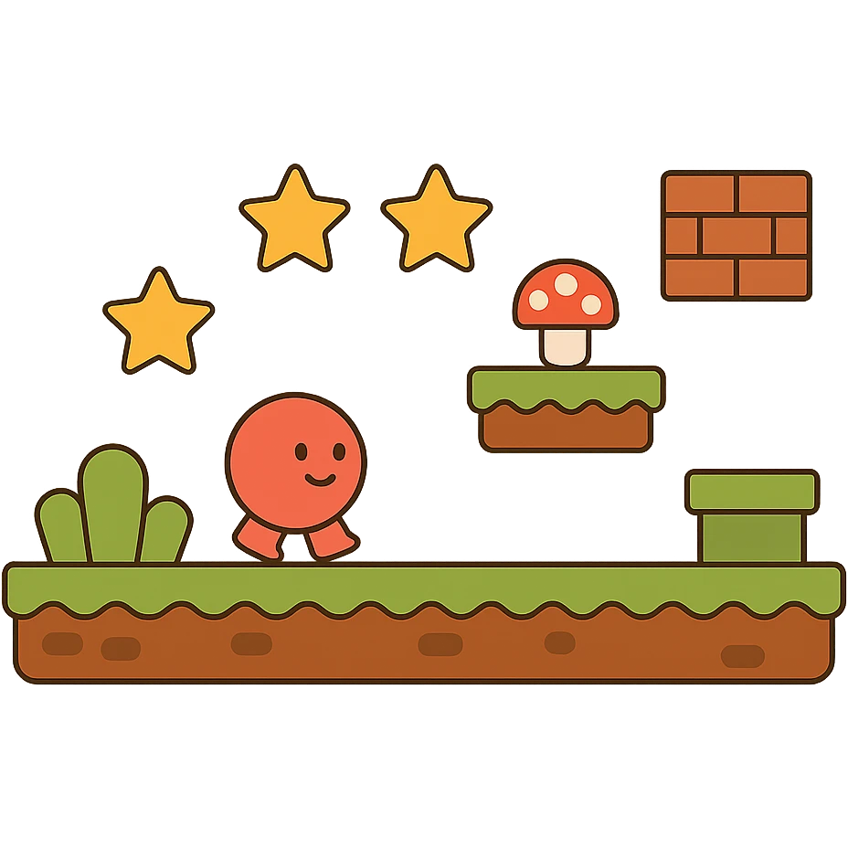 Flat design style game emoji