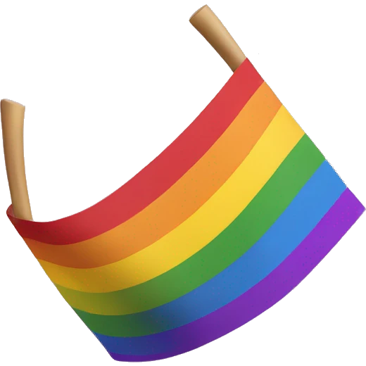 Rainbow pride flag that says Gay  emoji
