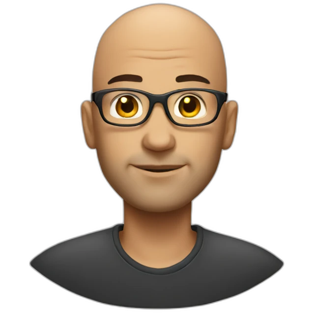 Cool bald guy emoji