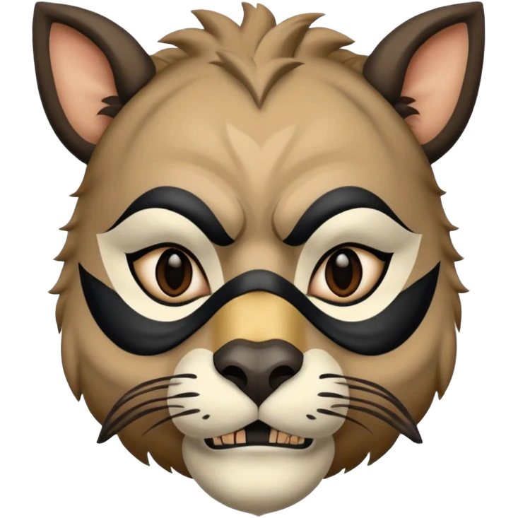 human waring animal face mask
 emoji