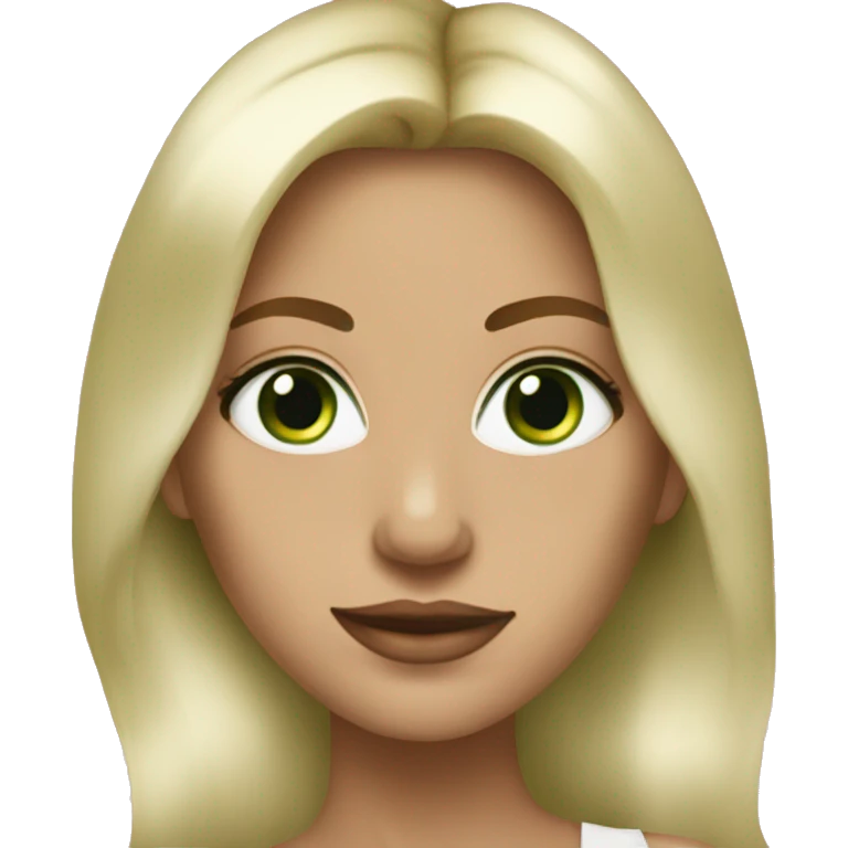 Coquette blonde green eyes emoji