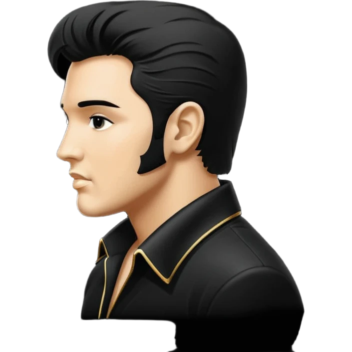 Elvis Presley silhouette emoji