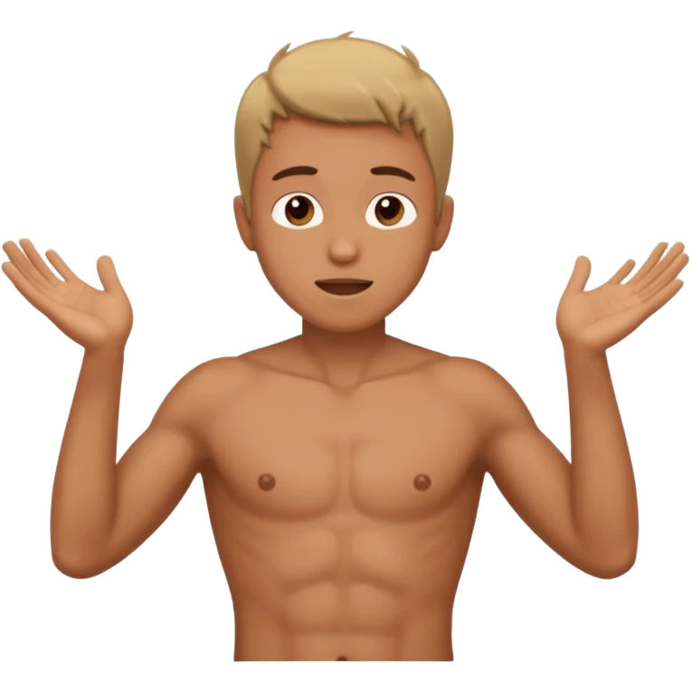 un hombre golpeándose el pecho con las manos abiertas, como haciendo un ritmo de percusión corporal emoji