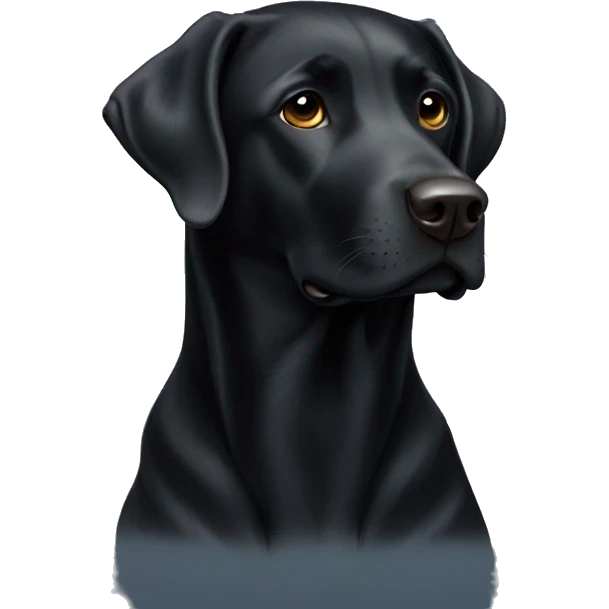 black labrador with with neck emoji